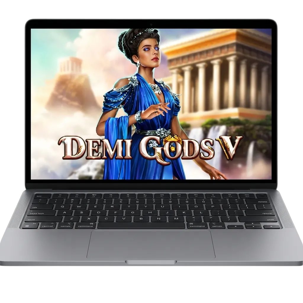 Demi Gods V slot game interface by Spinomenal featuring mythological theme, available at Pinco Casino Canada