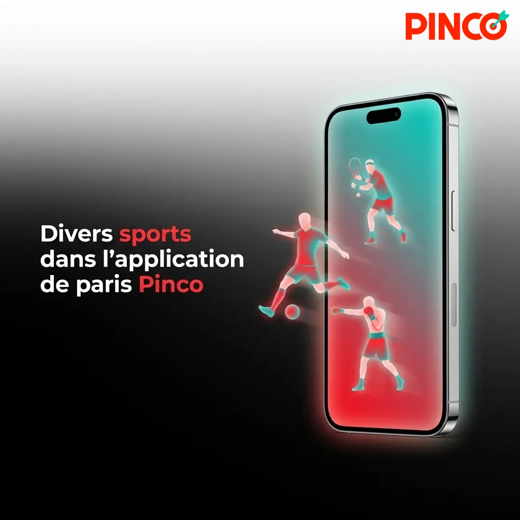 Pinco betting app interface showing various sports options including football, basketball, tennis, and esports