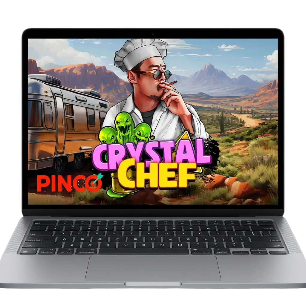 Crystal Chef game interface at Pinco Casino showing high-stakes gameplay with 95% RTP and bonus features for Canadian players