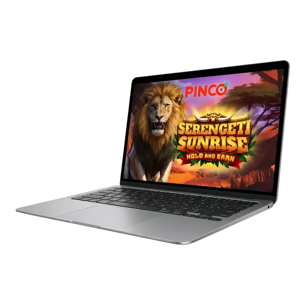 African-themed Serengeti Sunrise slot game at Pinco Casino with high volatility and generous bonuses for Canadian players