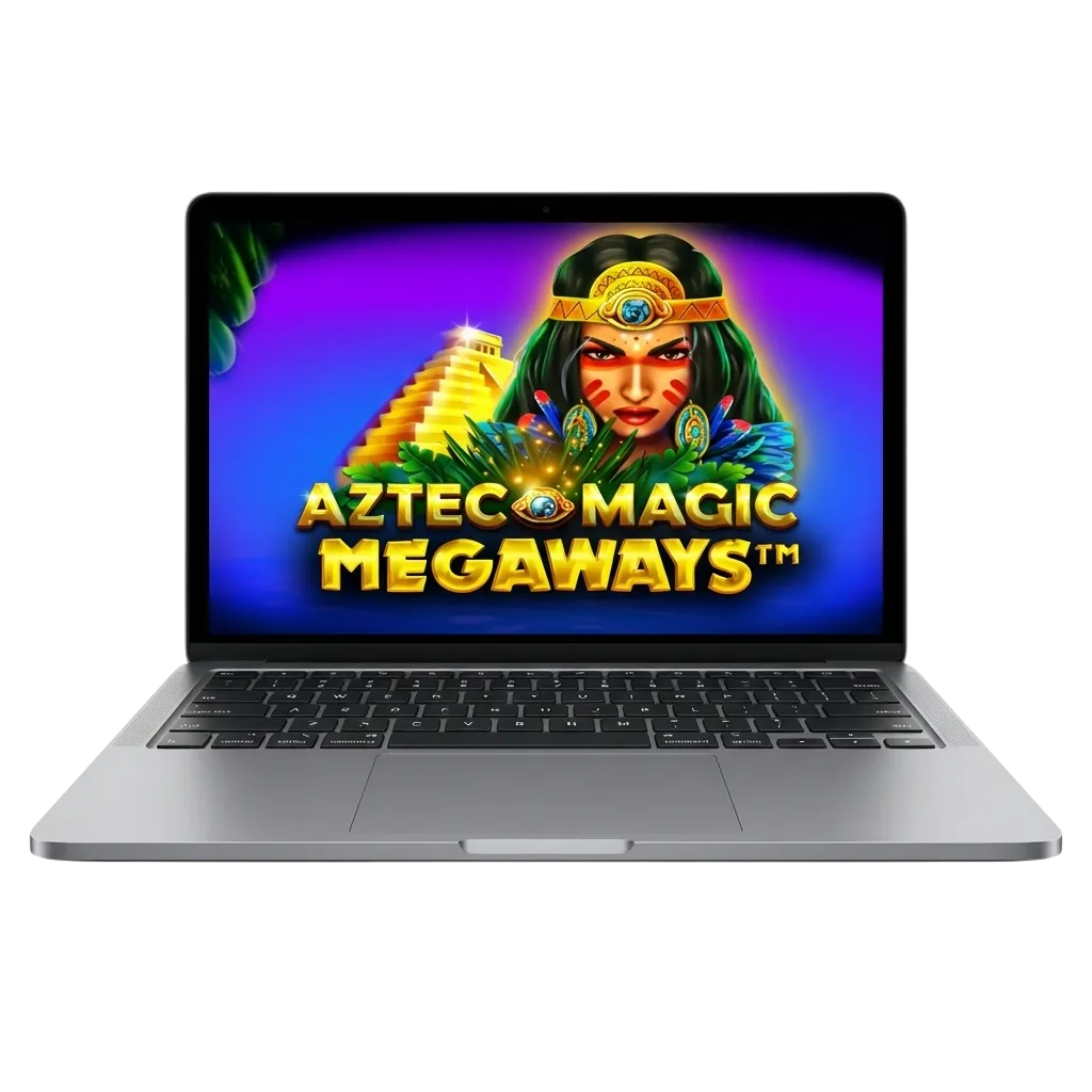 Aztec Magic Megaways slot game interface showing reels with ancient Aztec symbols and Megaways mechanics on Pinco casino