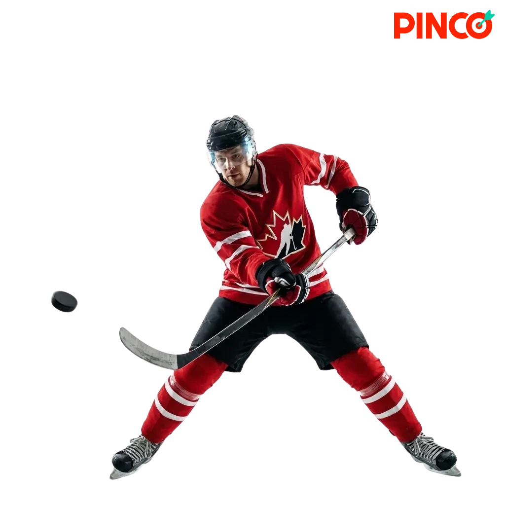 Paris sportifs hockey sur glace en direct chez Pinco avec cotes actualisées et bonus de bienvenue de 100% jusqu'à 500$