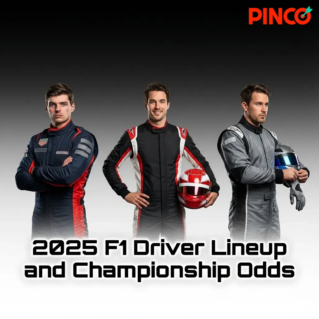 Table showing 2025 F1 teams, drivers, and championship betting odds for all ten racing teams and their lineups.