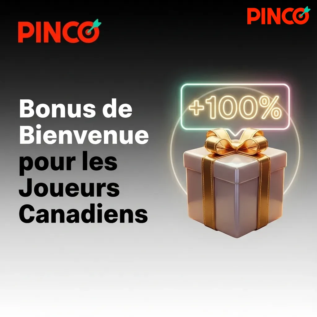 Pinco Casino welcome bonus offer showing 120% casino bonus up to $7,500 CAD plus 250 free spins for Canadian players