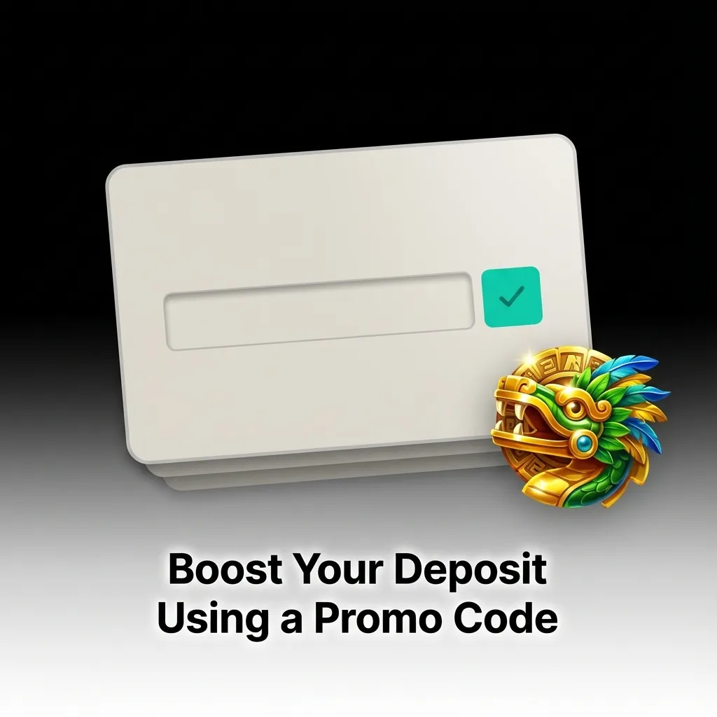 Player entering promo code PINCO250 on casino deposit page to unlock bonus spins for Aztec Magic Megaways