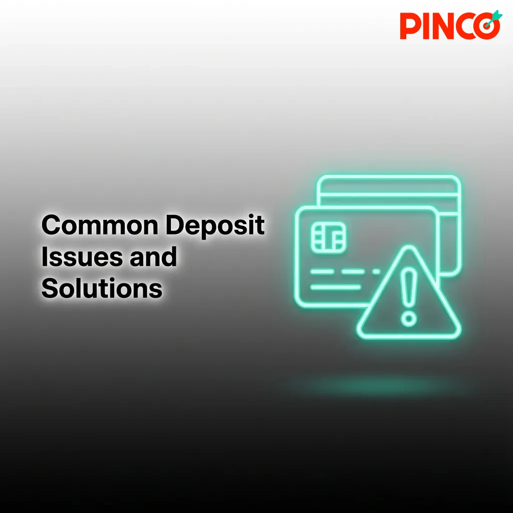 Troubleshooting guide showing solutions for declined transactions, missing deposits, and account verification issues