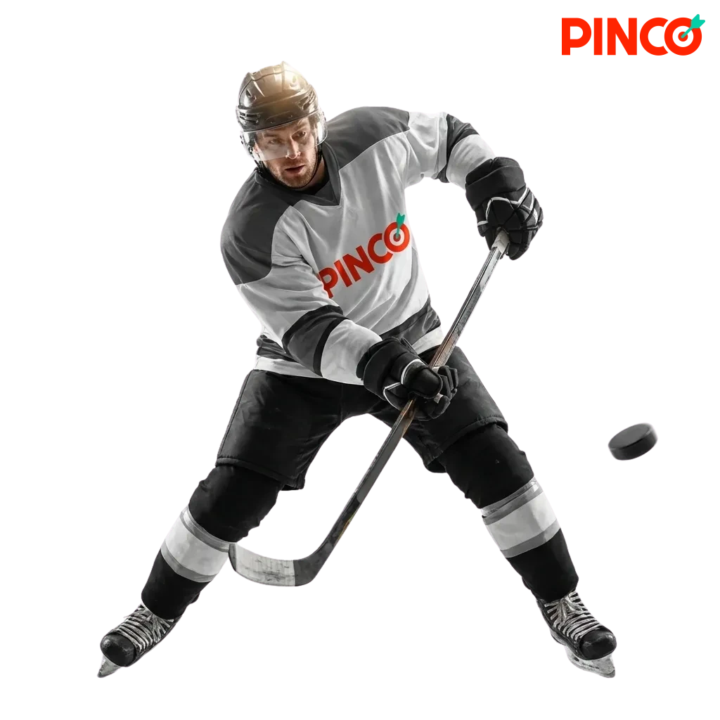 Pinco online ice hockey betting platform showing NHL odds, live markets, and match statistics for Canadian bettors.