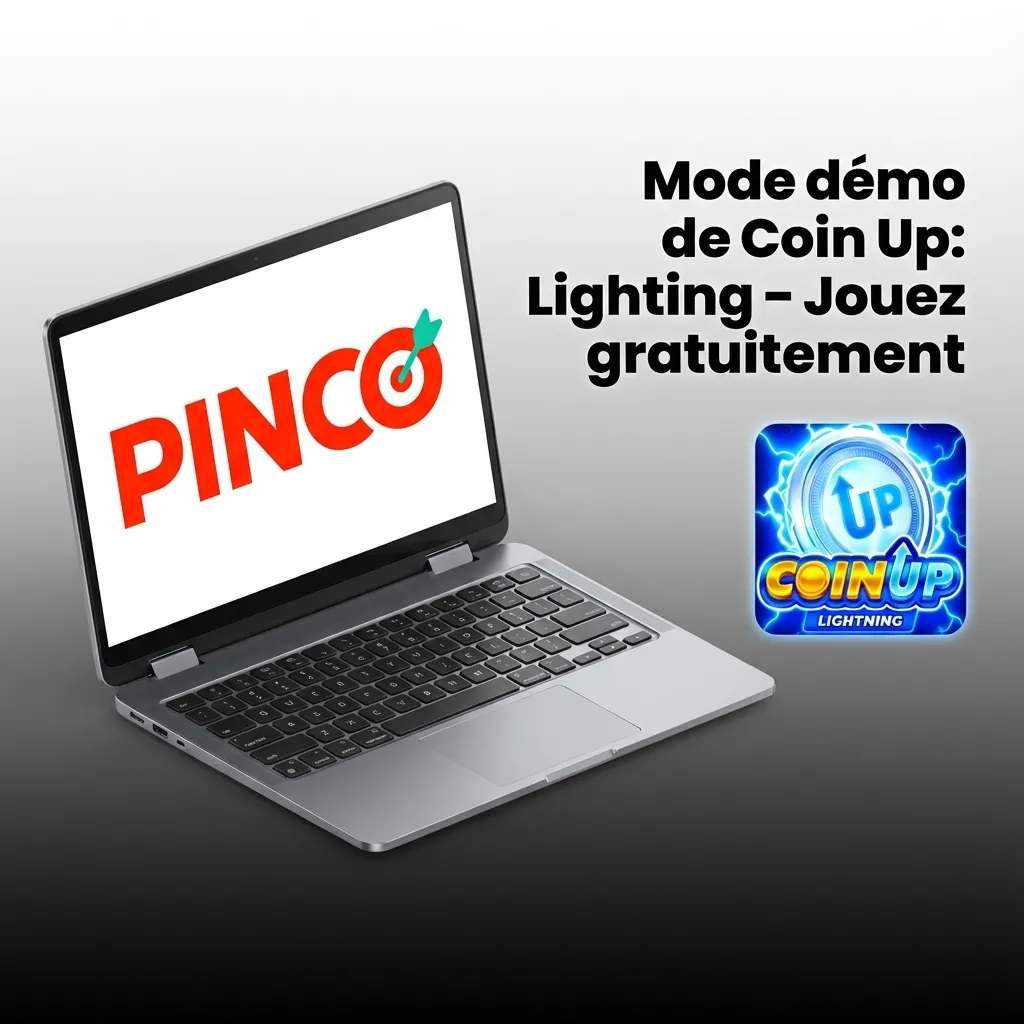 Capture d'écran du mode démo Coin Up: Lightning montrant crédits virtuels et multiplicateurs sur Pinco