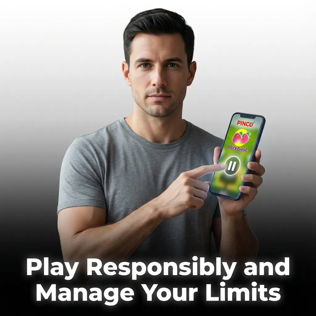 Players setting budgets and limits on Ultra Fresh slot at Pinco Casino to promote responsible gambling habits.