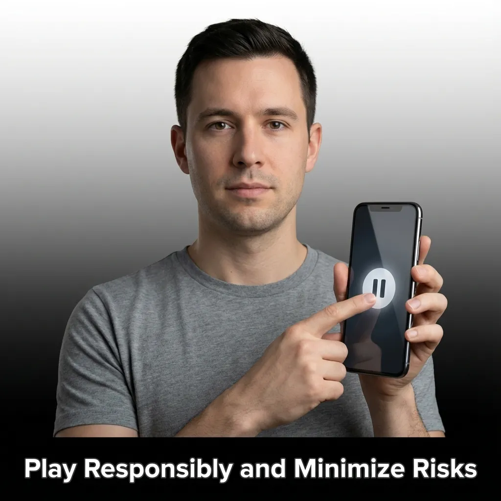 Person setting budget limits on mobile gambling app to play responsibly and avoid financial stress