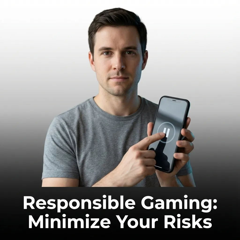 Person setting gambling limits on mobile casino app with budget calculator and responsible gaming tools visible