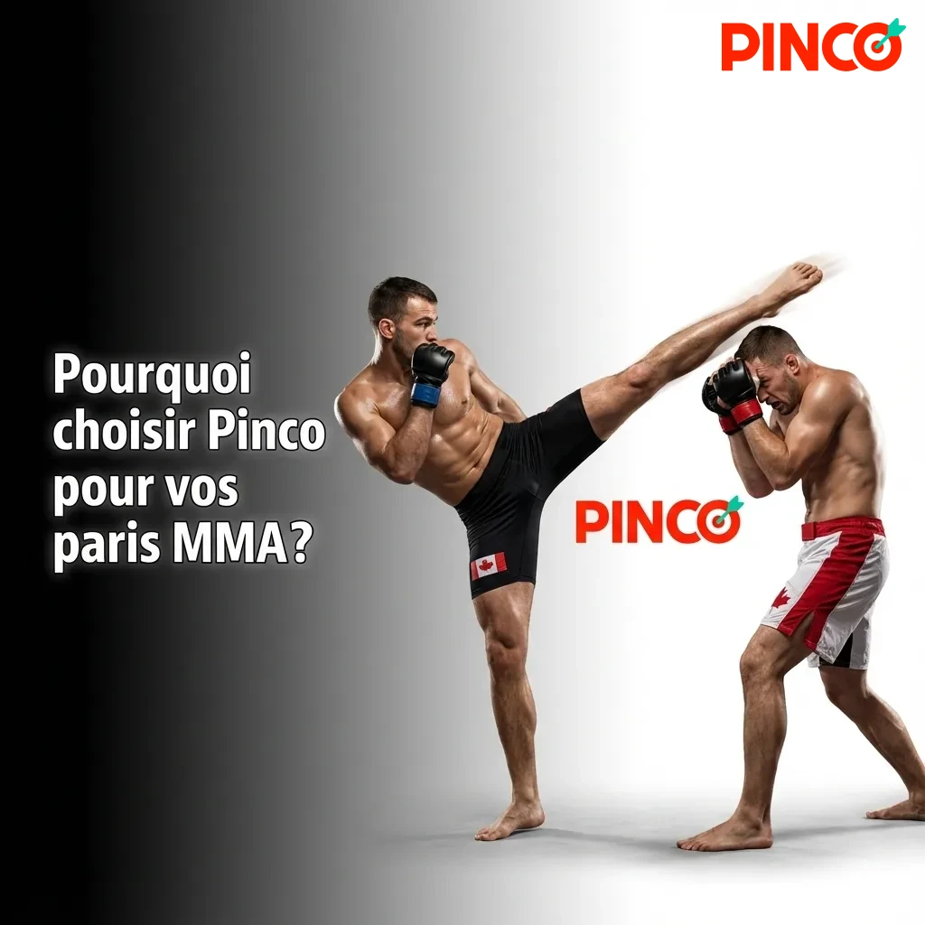 Pinco MMA betting platform features showing live odds, fight statistics, and mobile interface for UFC and MMA wagering